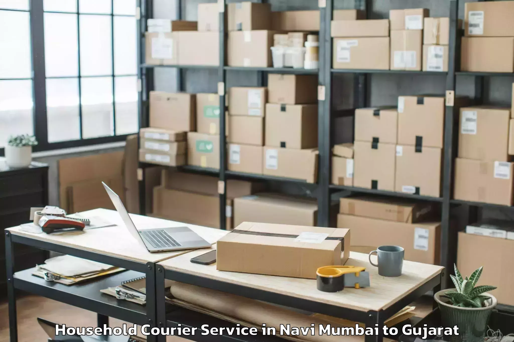 Discover Navi Mumbai to Keshod Airport Ixk Household Courier